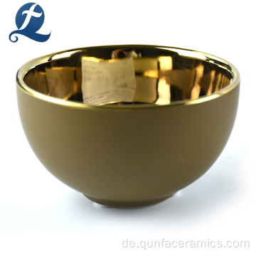 Dekorative Galvanik glasierte Keramik Gold Blumentöpfe